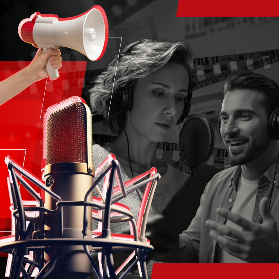 Welsh voiceover artists recording professional audio for video and broadcast projects